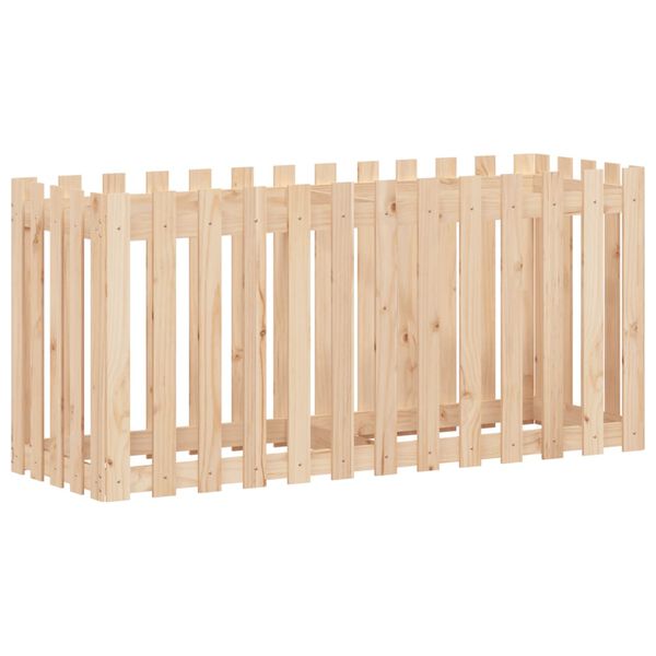vidaXL Garden Raised Bed with Fence Design 150x50x70 cm Solid Wood Pine