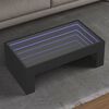 vidaXL Coffee Table with Infinity LED Black 90x50x30 cm