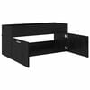 vidaXL Sink cabinet with Storage with Door Black Oak Engineered Wood