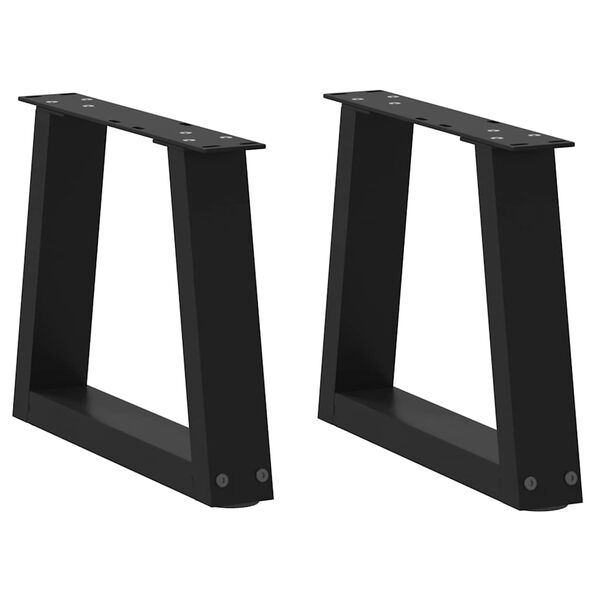 vidaXL Coffee Table Legs V-Shape 2 pcs Black 40x(30-31.3) cm Steel