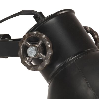 vidaXL Floor Lamp with 2 Lampshade Black E27 Cast Iron