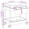 vidaXL Storage Trolley 2-Tier Transparent 37x28x43.5 cm Acrylic
