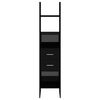 vidaXL 4 Piece Book Cabinet Set High Gloss Black Engineered Wood