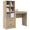 vidaXL Desk with Drawer 2 pcs Sonoma Oak