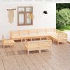 vidaXL 10 Piece Garden Lounge Set Solid Wood Pine