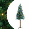 vidaXL Slim Christmas Tree Green 150 cm PVC and Solid Pine wood