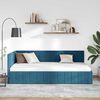 vidaXL Corner Bed Frame with Headboard Blue 100 cm x 200 cm Velvet
