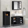 vidaXL Bathroom Furniture Set 3 pcs Black Oak Engineered Wood