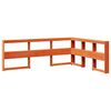 vidaXL Bookcase Headboard L-Shaped Wax Brown 160 cm Solid Wood Pine
