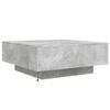 vidaXL Coffee Table with LED Lights Concrete Grey 80x80x31 cm