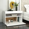 vidaXL Bedside Cabinet & LED Lights 2 pcs White 60x35x40 cm Engineered Wood