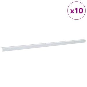 vidaXL Stair Nosings 10 pcs Silver 67 x 3 x 2 cm Aluminium