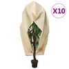 vidaXL Plant Fleece Covers with Zip 10 pcs 70 g/m&sup2; 3.93x3.5 m