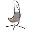 vidaXL Hanging Egg Chair Folding Taupe 94 x 107 x 196.5 cm Steel
