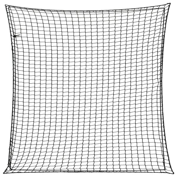 vidaXL Trailer Net with Elastic Rope Black 3x3 m PP