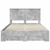vidaXL Bed Frame Concrete Grey 150 x 200 cm Engineered Wood