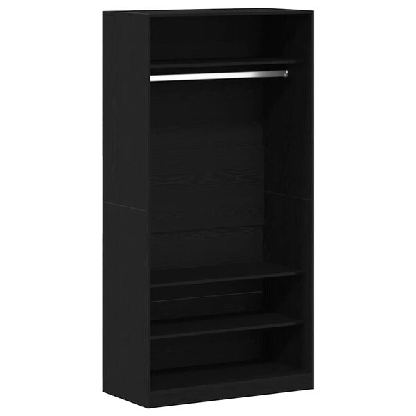 vidaXL Wardrobe Black oak 100 x 50 x 200 cm Engineered Wood