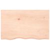 vidaXL Table Top 80x50x(2-6) cm Untreated Solid Wood Oak