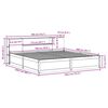 vidaXL Bed Frame without Mattress 180x200 cm Super King Solid Wood Pine