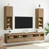 vidaXL TV Cabinets with LED Lights 2 pcs Artisian Oak 30.5x30x102 cm