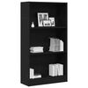 vidaXL Bookcase Black Oak 60x24x109 cm Engineered Wood
