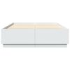 vidaXL Bed Frame with LED without Mattress White 140x200 cm