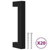 vidaXL Cabinet Handles 20 pcs Black 96 mm Stainless Steel
