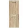 vidaXL 4 Piece Bathroom Furniture Set Sonoma Oak Engineered Wood