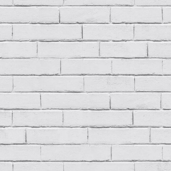 Noordwand Wallpaper Good Vibes Chalkboard Brick Wall White and Grey