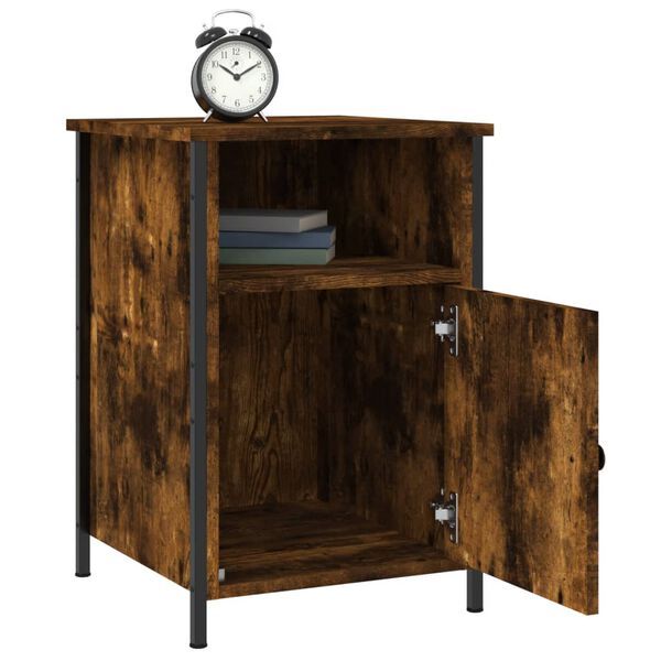vidaXL Bedside Cabinets 2 pcs Smoked Oak 40x42x60 cm Engineered Wood