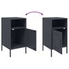 vidaXL Bedside Cabinets 2 pcs Anthracite 36x39x68 cm Steel