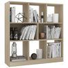vidaXL Book Cabinet Sonoma Oak 97.5x29.5x100 cm Engineered Wood