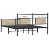 vidaXL Bed Frame without Mattress Sonoma Oak 150x200 cm King Size Engineered Wood