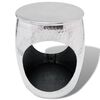 vidaXL Hocker/Side Table Barrel Shape Aluminium Silver