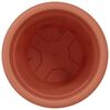 vidaXL Round Flower Pot 6 pcs Brick Red &Oslash; 22 x 18 cm Plastic