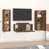 vidaXL 3 Piece TV Cabinet Set Smoked Oak Engineered Wood