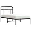 vidaXL Metal Bed Frame without Mattress with Headboard Black 90x200cm