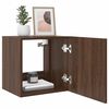 vidaXL TV Wall Cabinets with LED Lights 2 pcs Brown Oak 40.5x35x40 cm