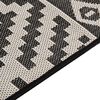 vidaXL Outdoor Flatweave Rug 140x200 cm Black Stripes