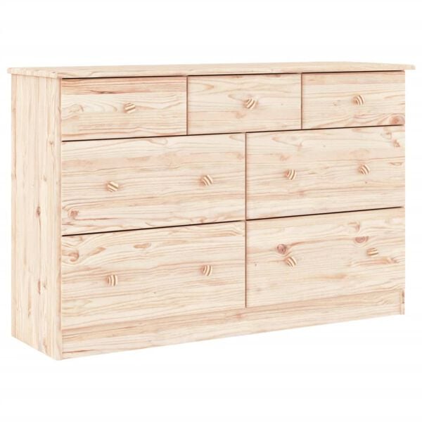 vidaXL Chest of Drawers ALTA 112x35x73 cm Solid Wood Pine