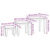 vidaXL Nesting Side Tables 3 pcs Brown Solid Mahogany Wood