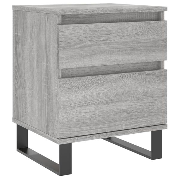 vidaXL Bedside Cabinet Grey Sonoma 40x35x50 cm Engineered Wood