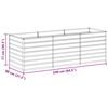 vidaXL Garden Raised Bed 240x80x77 cm Galvanized Steel Silver