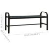 vidaXL Garden Bench 124.5 cm Steel and WPC Black