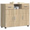 vidaXL Sideboard Sonoma oak 88.5 x 30.5 x 73 cm Engineered Wood