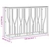 vidaXL Console Table Silver 110x30x70 cm Stainless Steel and Glass