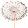 vidaXL Balinese Parasol 260 2 pcs Cream Cotton and solid wood