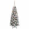 vidaXL Artificial Christmas Tree with 150 LEDs with Stand White 120 cm