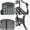 vidaXL Garden Dining Set 7 pcs Black 90 x 90 x 75 cm Cast Aluminium