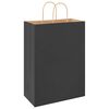 vidaXL Paper Bags 50 pcs with Handles Black 32x17x44 cm